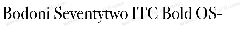 Bodoni Seventytwo ITC Bold OS字体转换